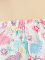 Children's Easter Bunny Graphic and Pants Set with Headband