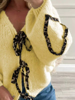 Tie Front Long Sleeve Sweater