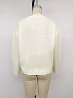 Bow Graphic Round Neck Sweater