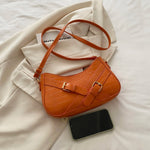Crocodile Pattern Underarm Shoulder Bag - Ladyez