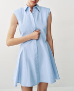 Women Clothing Western Shirt Padded Shoulder Dress