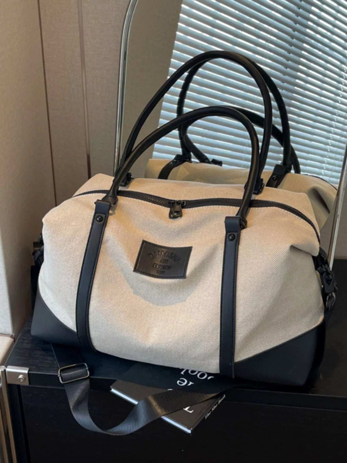 Canvas Leather Trim TravelBag