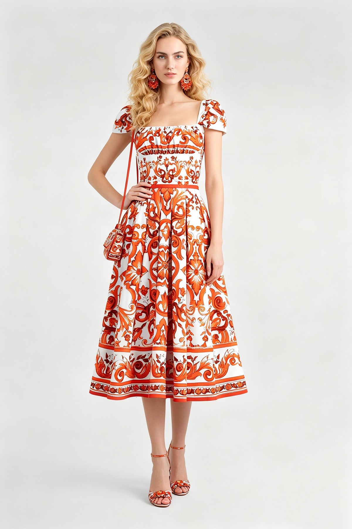 Women Summer Printed Short Sleeved Dress