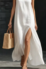 Slit V-Neck Maxi Dress