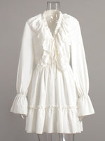 Ruffled Flounce Sleeve Mini Dress