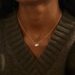 18K Gold-Plated 925 Sterling Silver Zircon Heart Necklace
