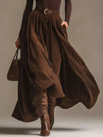 Turtleneck Long Sleeve Top and Maxi Skirt Set