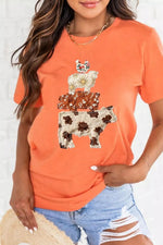 Unique Animal Design Short Sleeve T Shirt