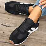 Striped Lace-Up Casual Sneakers