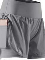 Pocketed High Waist Active Shorts - Ladyez
