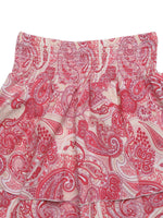 Paisley Print Tube Top and Ruffle Mini Skirt Set