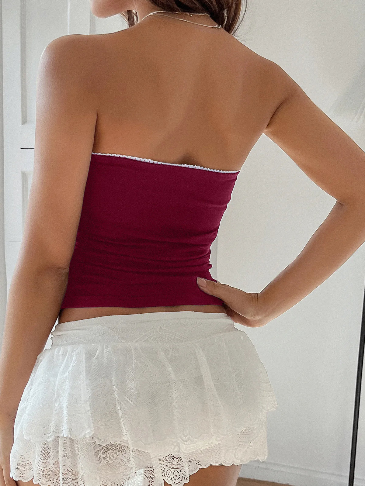 Bow Detail Tube Top - Ladyez