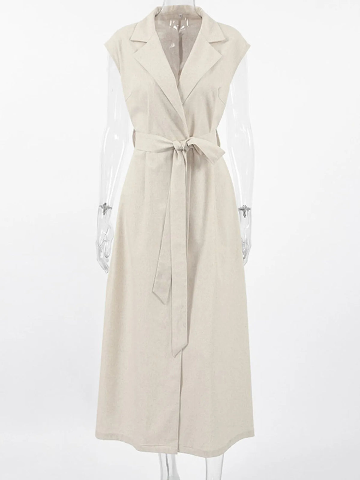 Tie Waist Cap Sleeve Maxi Dress - Ladyez