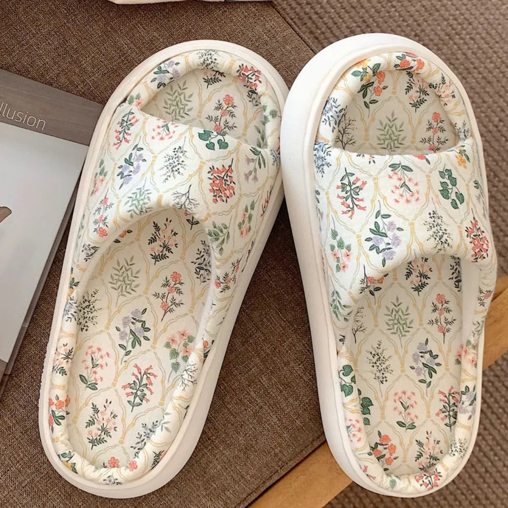 Open Toe Platform Slippers - Ladyez