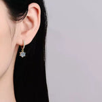 1 Carat 925 Sterling Silver Moissanite Drop Earrings