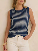 Striped Knit Sweater Vest