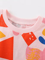 Children's Geometric Print Short Sleeve T-Shirt