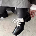 Square Toe Block Heels Pumps