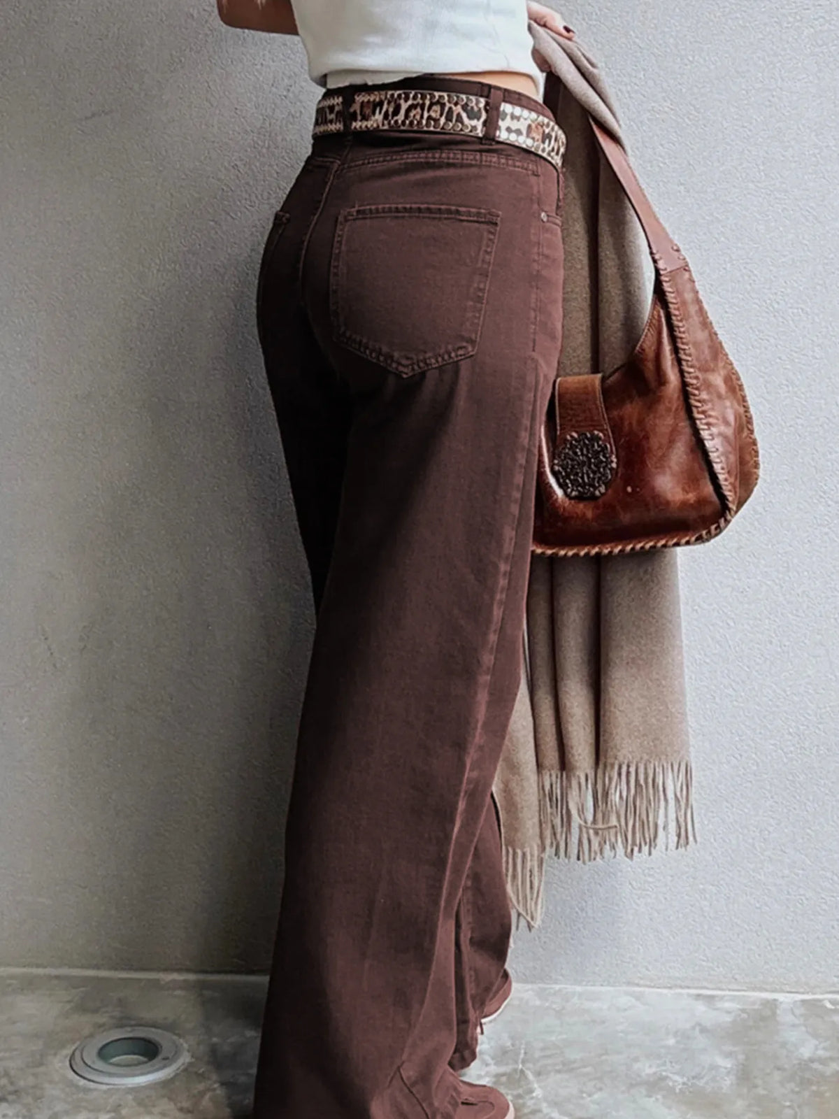 Wide Leg High Waist Denim Jeans - Ladyez