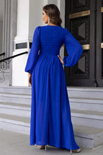 Twist Front Cutout Long Sleeve Dress - Ladyez