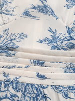 Printed Short Sleeve Midi Dress