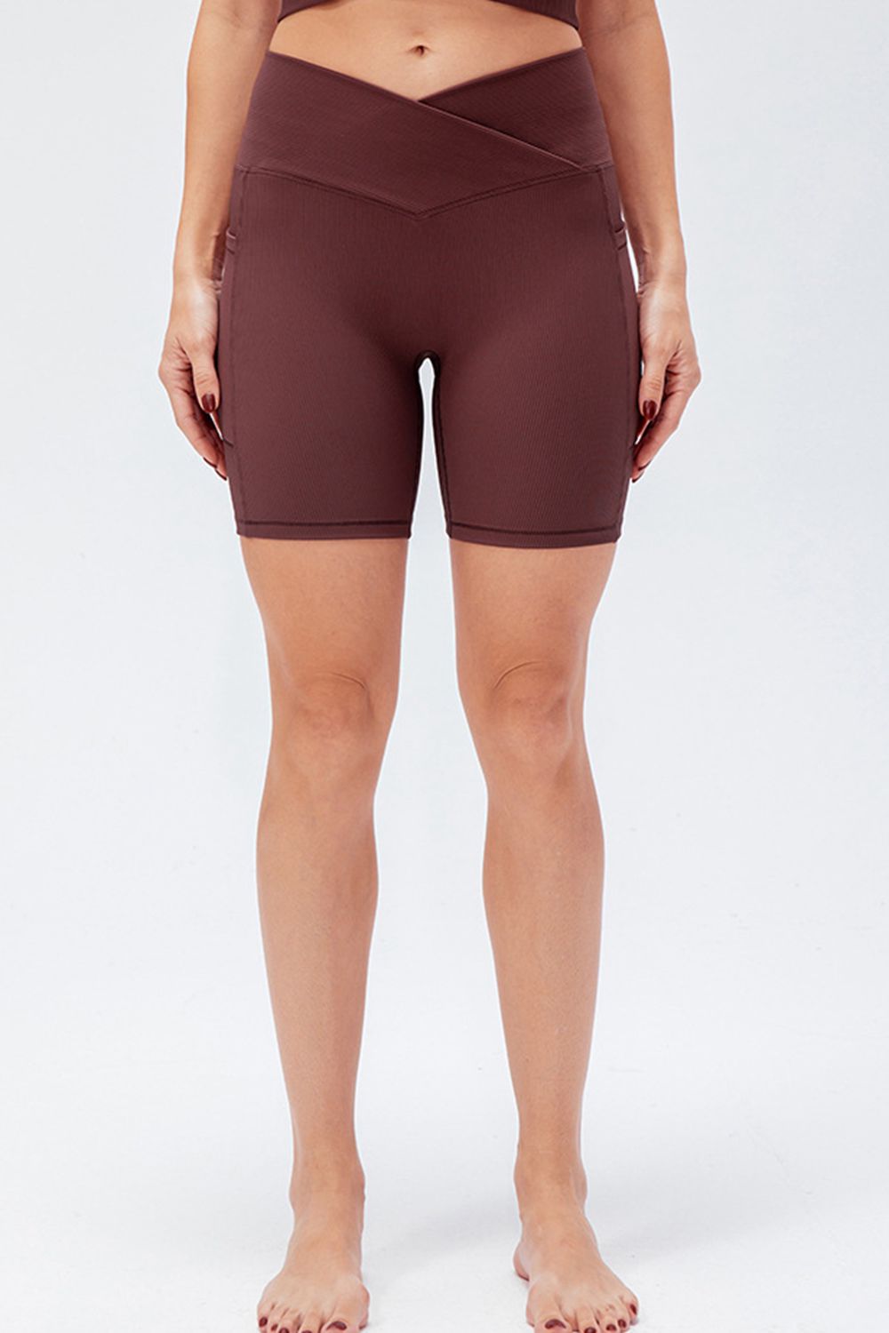 Slim Fit V-Waistband Sports Shorts - Ladyez