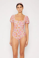 Marina West Swim Floral Puff Sleeve One-Piece - Ladyez