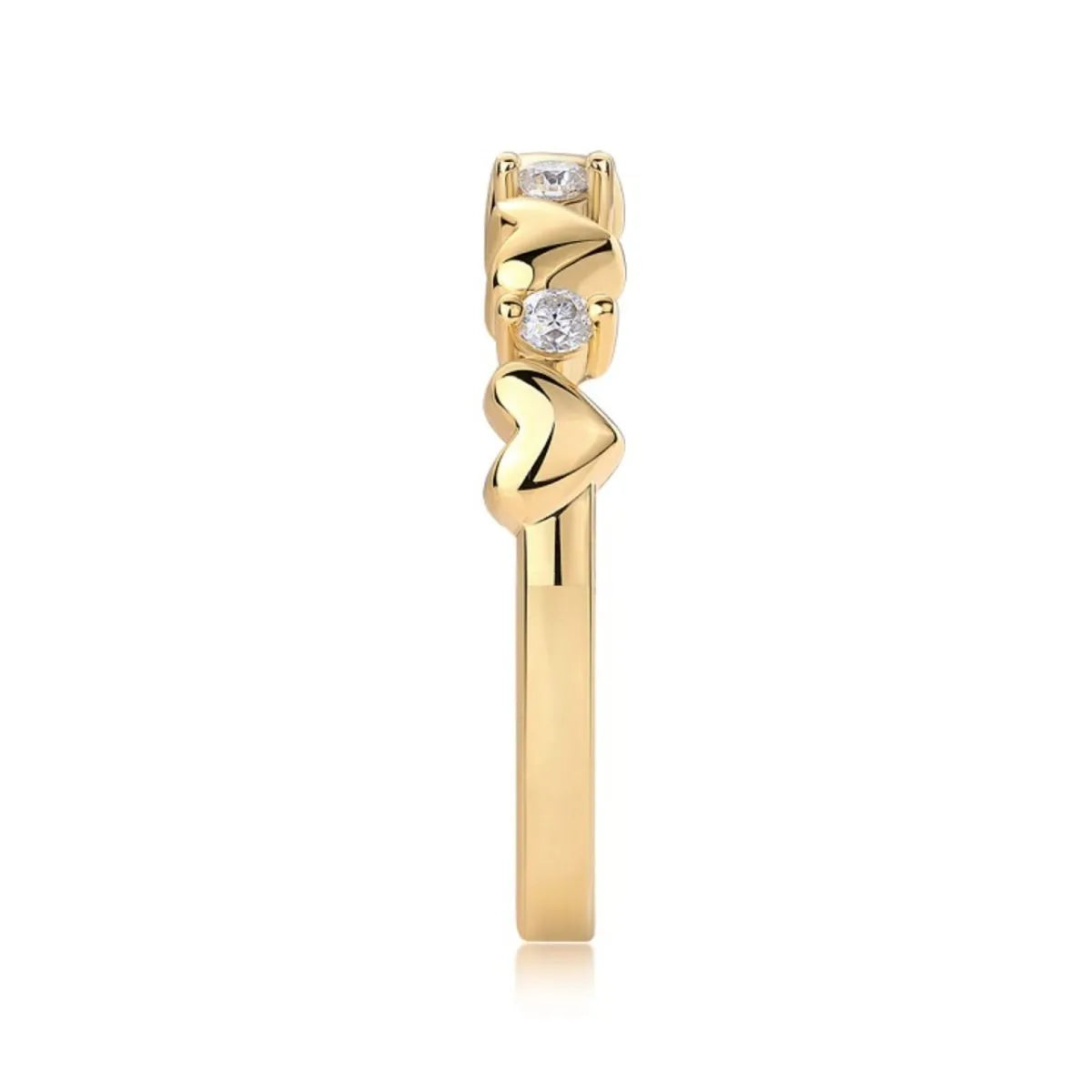 925 Sterling Silver Moissanite Heart Ring - Ladyez