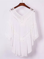 Crochet Trimmed Flowy Cover Up Dress