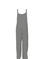 Full Size Casual Wide Leg Textured Overalls Plus Size