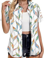 Plant Print Short Sleeve Shirt