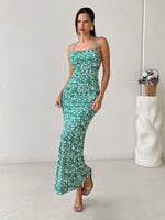 Crisscross Back Floral Print Bodycon Maxi Dress - Ladyez