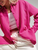 Button Up Long Sleeve Texture Shirt