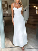 Tie Front Spaghetti Strap Maxi Dress