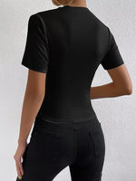 Elegant Draped Short Sleeve Top