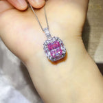 5 Carat Moissanite 925 Sterling Silver Pendant Necklace