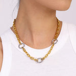 Stainless Steel Chain Link Circle Necklace