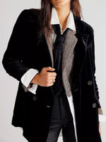 Lapel Collar Button Up Blazer