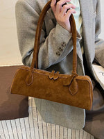 Solid Color Shoulder Bag