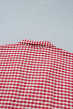 Gingham Half Sleeve Blouse