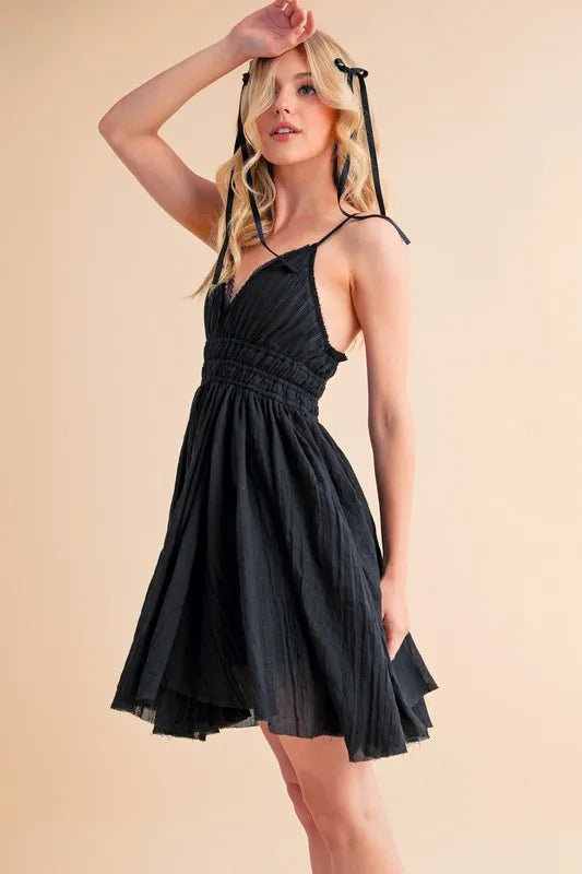 Aemi+Co Lace Detail Mini Cami Dress