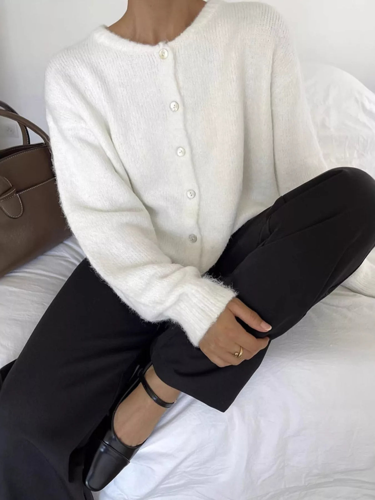 Button Up Long Sleeve Cardigan