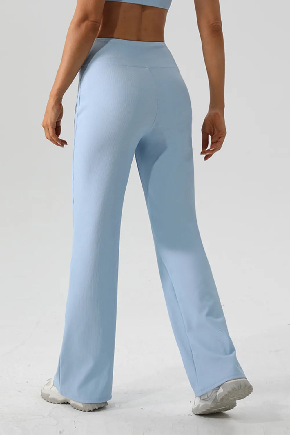High Waist Straight Active Pants - Ladyez