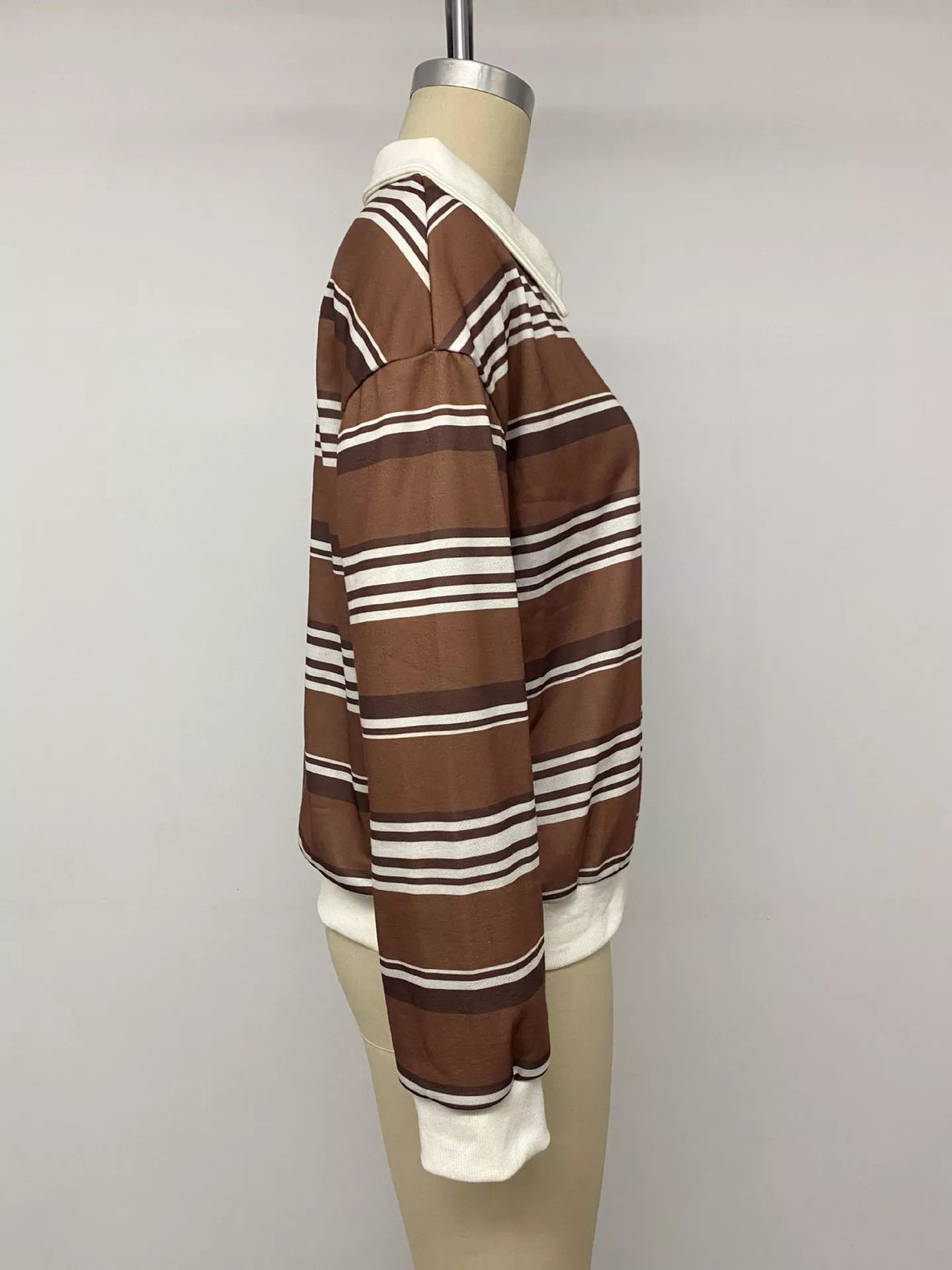 Striped Dropped Shoulder Sweatshirt