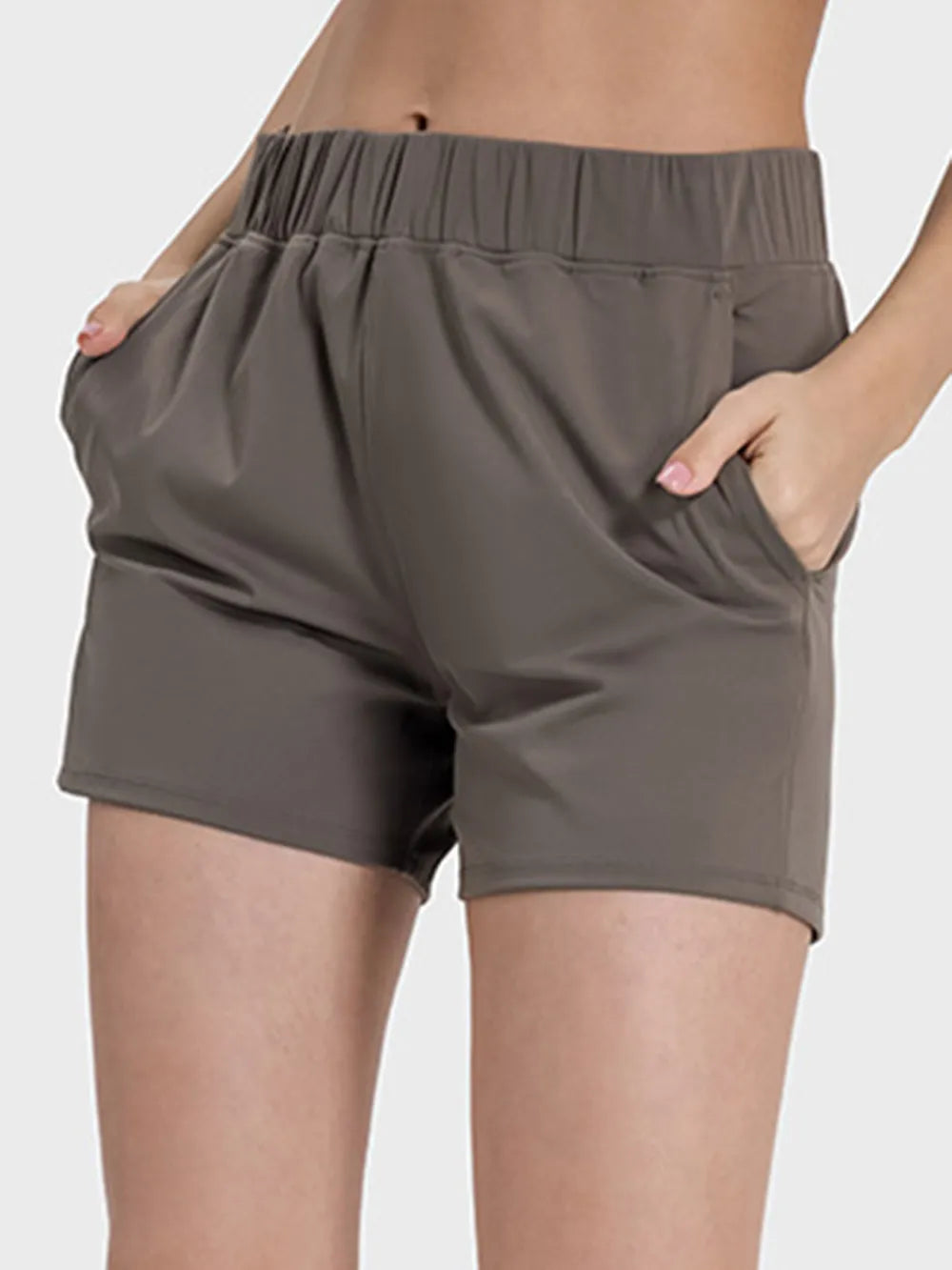 Millennia Elastic Waist Active Shorts - Ladyez