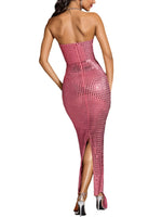 Rhinestone Tube Maxi Dress
