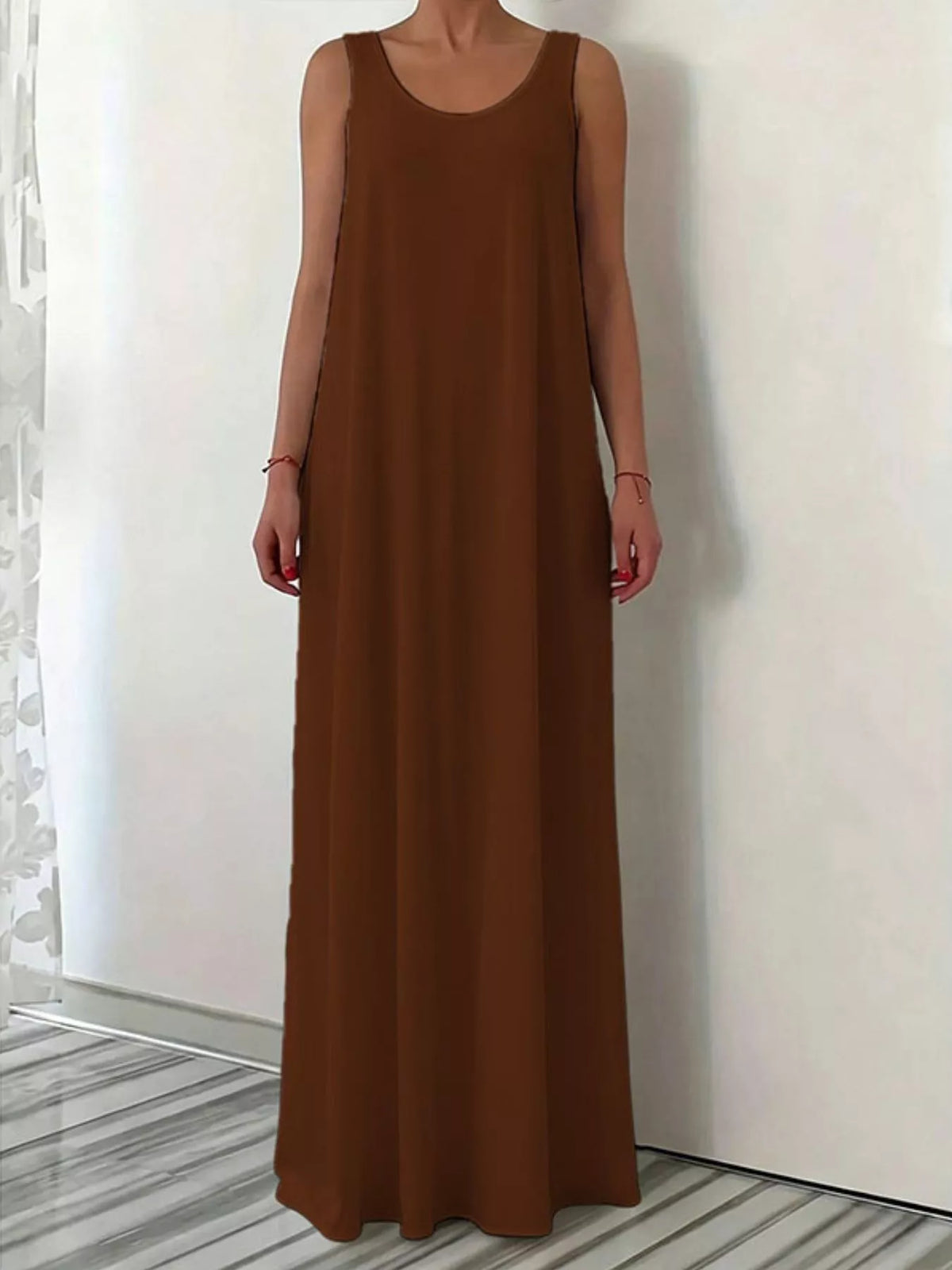 Sleeveless Maxi Dress with Pockets