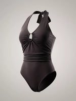 Halter Neck Ruched Bodysuit
