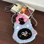 Cartoon Plush Crossbody Bag