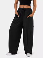 Drawstring Wide Leg Pants